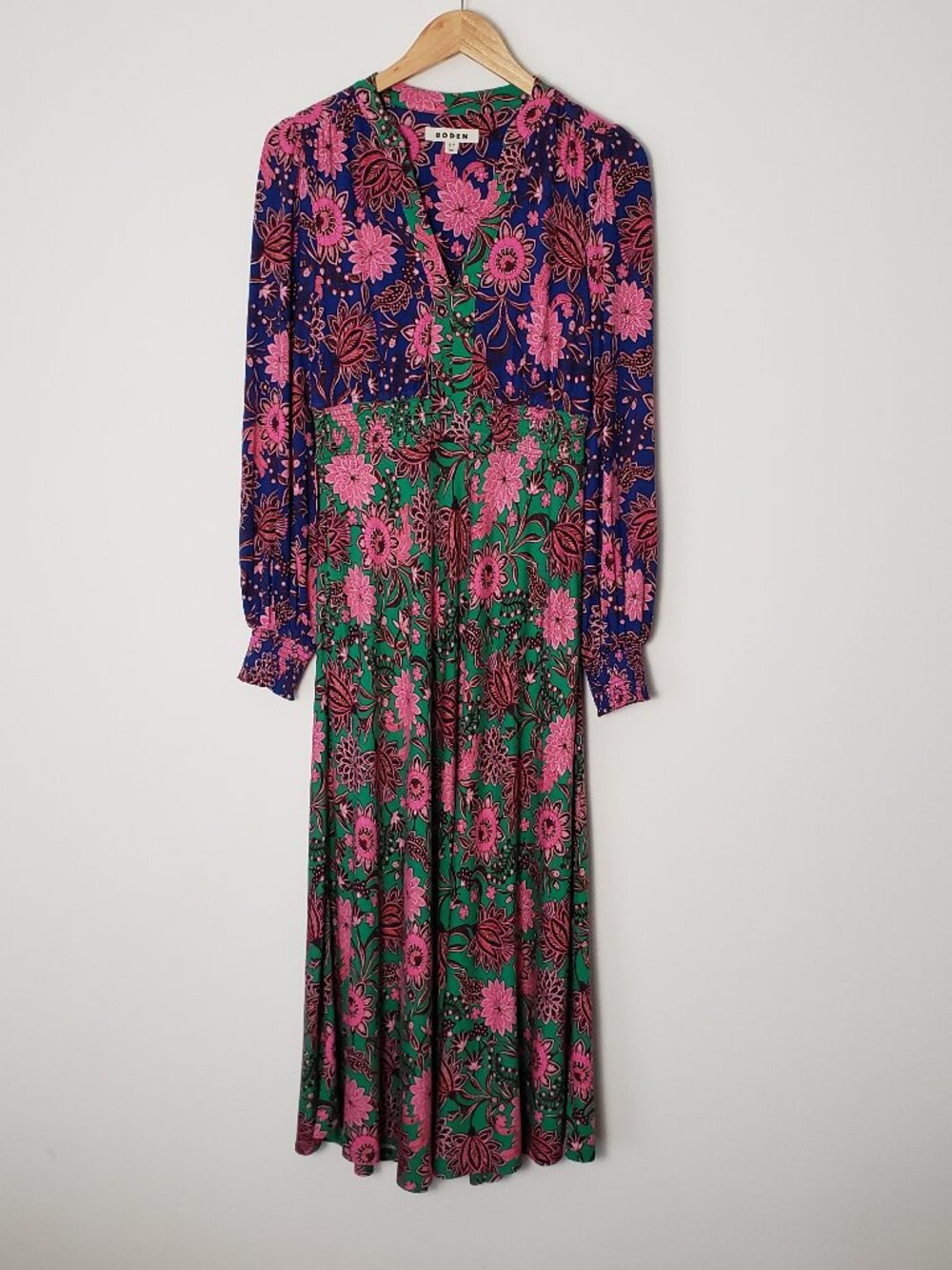 BODEN Size 4R Floral Long Sleeve Maxi Dress - Like New